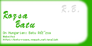 rozsa batu business card